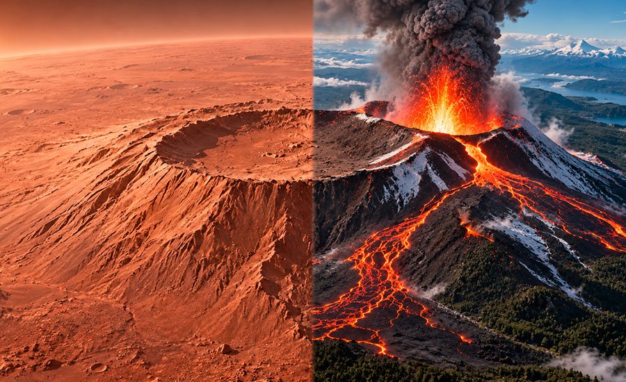 La importancia de los volcanes y la evolución de la atmósfera de Marte